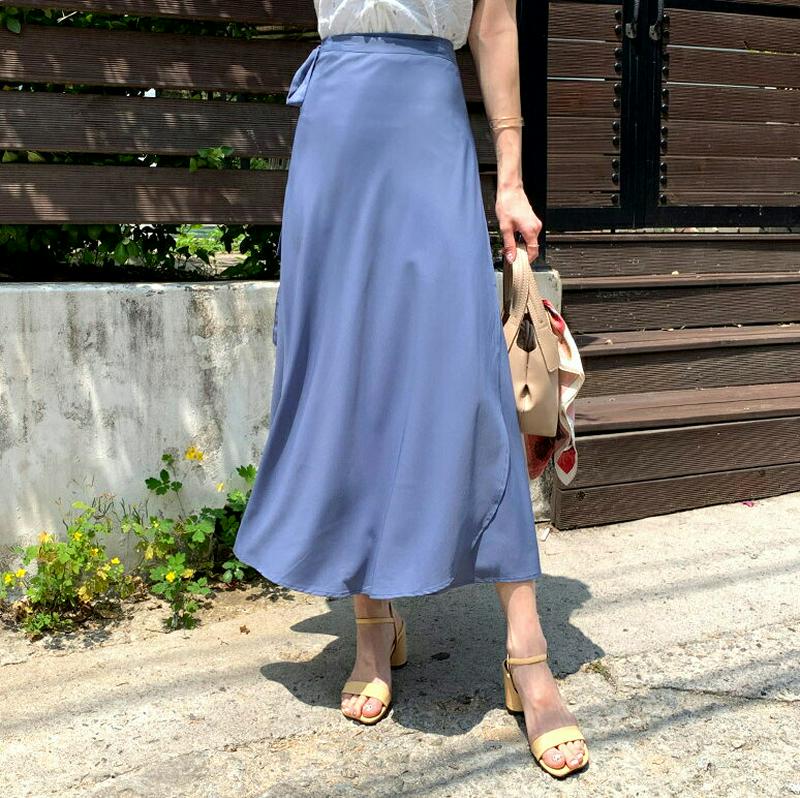 【新作10%OFF】ラップフレアスカート・全3色・b59851 レディース【sk】【スカート ロング ロングスカート ラップデザ