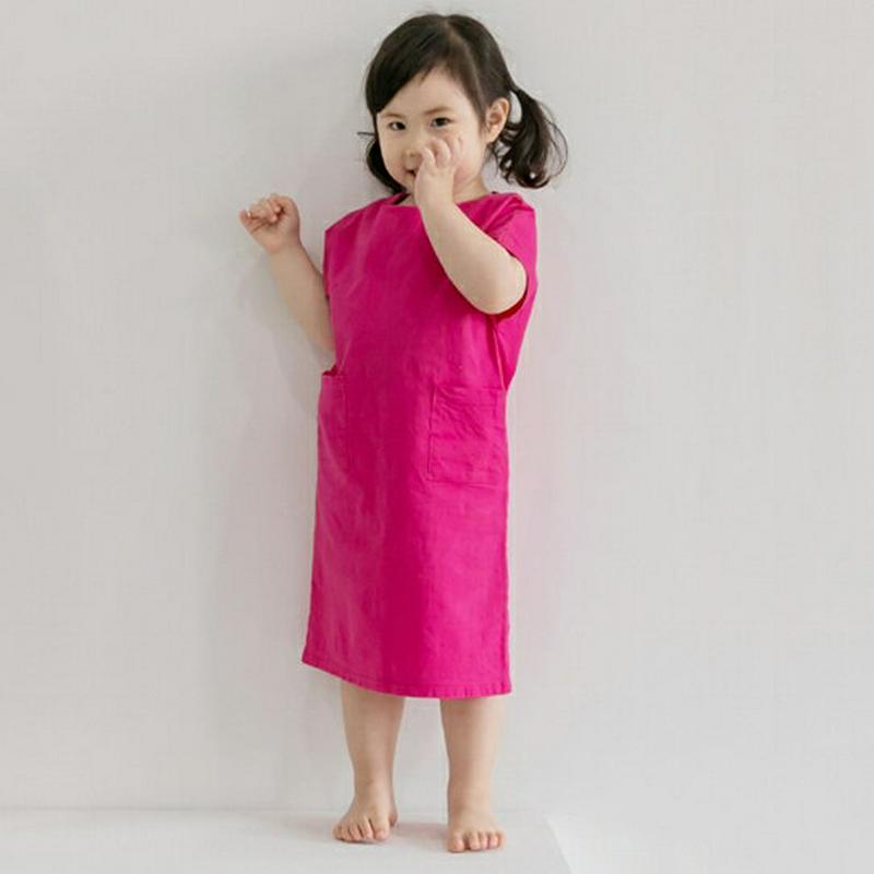 リネン混アウトポケットワンピース・p002581 キッズ【3~8才】【ops】【ワンピース ミディ丈 ミディワンピース 半袖 カジュアル ラフ シンプル リネン 韓国 韓国子供服 子供 こども 子供服 こども服】【KIDS】