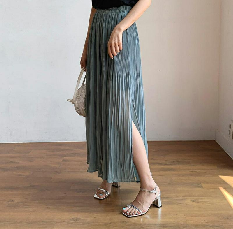 【新作10%OFF】シフォンスリットプリーツパンツ・全4色・b59854 レディース【pt】【パンツ ロングパンツ ズボン ボト