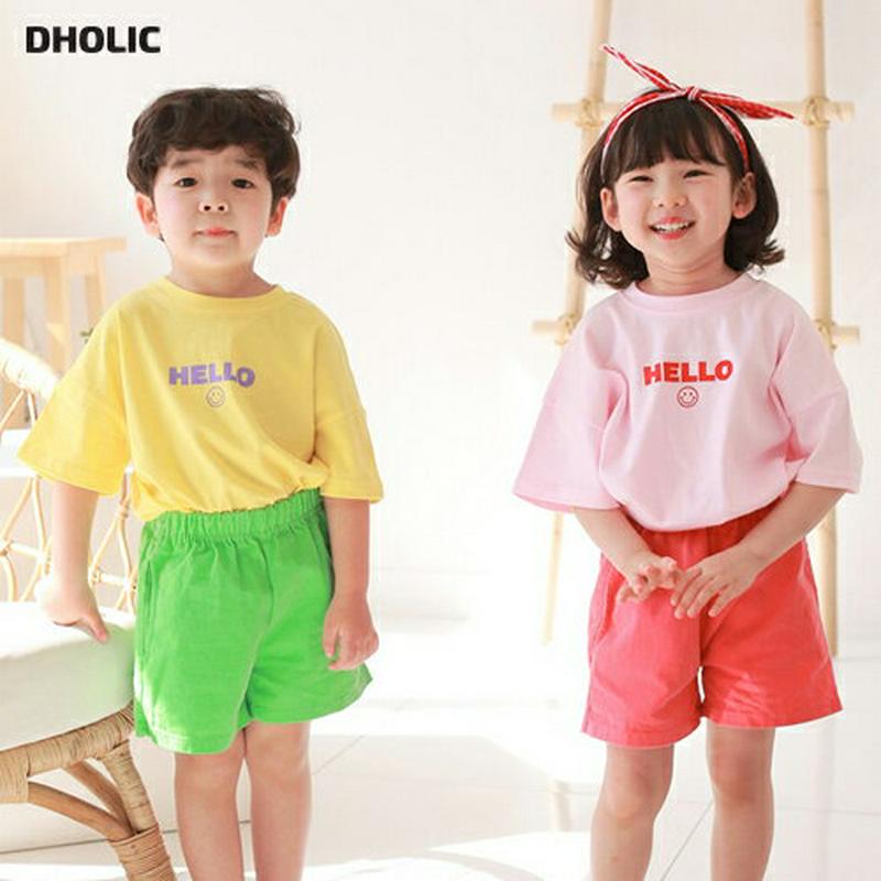 【新作10%OFF】HELLOスマイルTシャツ・u03008 キッズ【3~8才】【tops】【トップス Tシャツ ロゴ ロゴT 