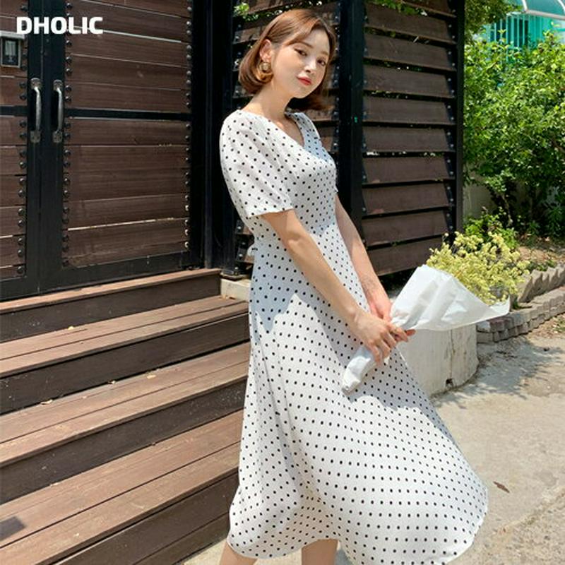 【新作10%OFF】ドットフレアワンピース・全2色・t59842 レディース【ops】【ワンピース ロング ロングワンピース ド