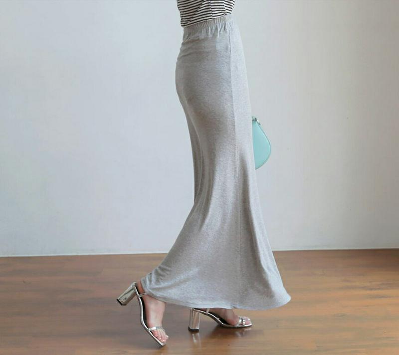 【新作10%OFF】リブフレアロングスカート・全3色・t59850 レディース【sk】【スカート ロング ロングスカート フレア