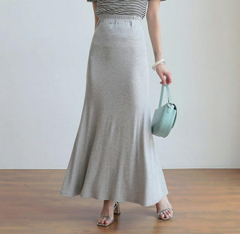 【新作10%OFF】リブフレアロングスカート・全3色・t59850 レディース【sk】【スカート ロング ロングスカート フレア