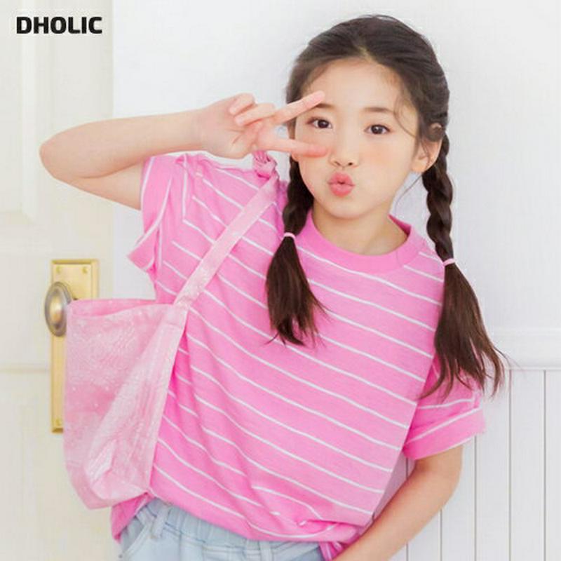 【新作10%OFF】ボーダースラブTシャツ・p002561 キッズ【3~8才】【tops】【トップス Tシャツ 半袖 ハーフスリ