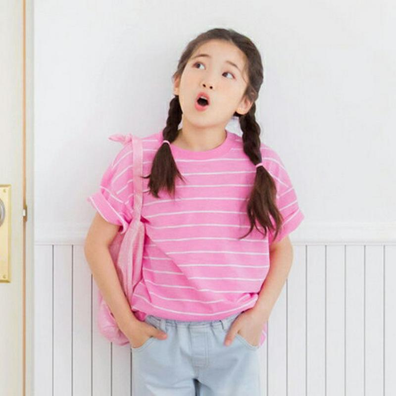 【新作10%OFF】ボーダースラブTシャツ・p002561 キッズ【3~8才】【tops】【トップス Tシャツ 半袖 ハーフスリ