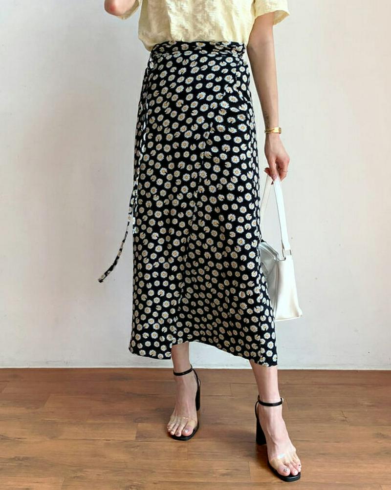 【新作10%OFF】ラップフローラルスカート・全3色・59852 レディース【sk】【スカート ロング ロングスカート 花柄 フ