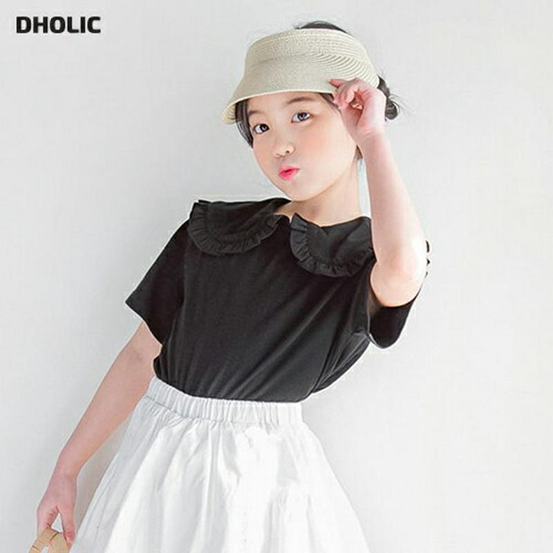 【新作10%OFF】フリルワイドカラーTシャツ・p002598 キッズ【3~8才】【tops】【トップス Tシャツ 半袖 ハーフ