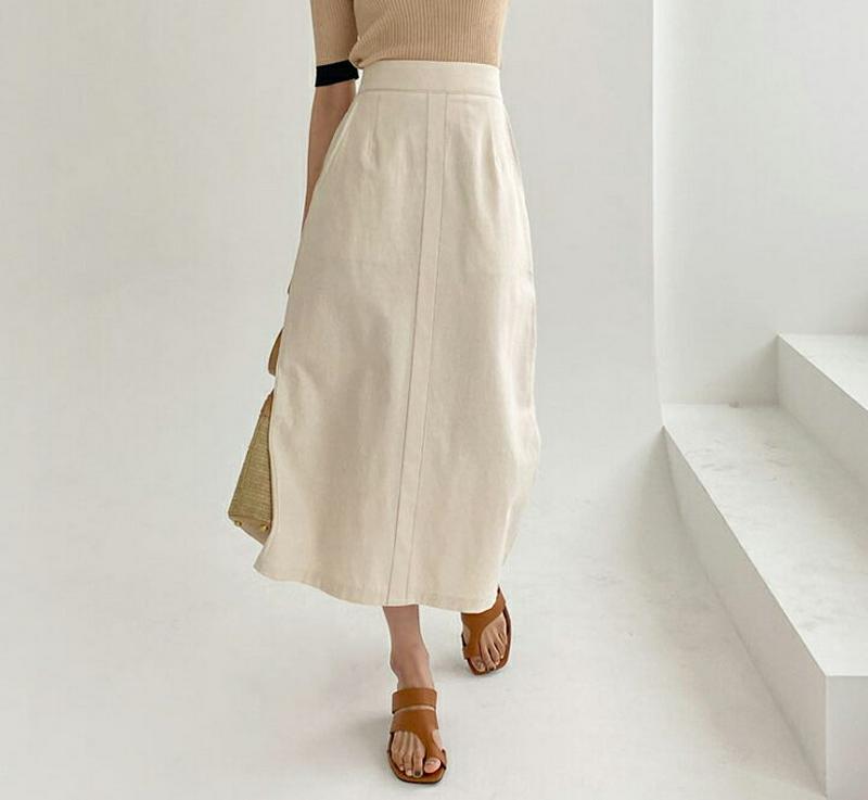 【新作10%OFF】ステッチHラインスカート・全2色・t56295 レディース【sk】【スカート ロング ロングスカート Hライ