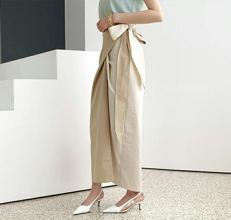 【新作10%OFF】バイカラーラップスカート・全3色・t56297 レディース【sk】【スカート ラップデザイン　ラップスカート