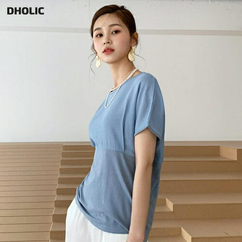 【新作10%OFF】コントラストタックTシャツ・全5色・b56280 レディース【tops】【トップス Tシャツ 半袖 コントラ