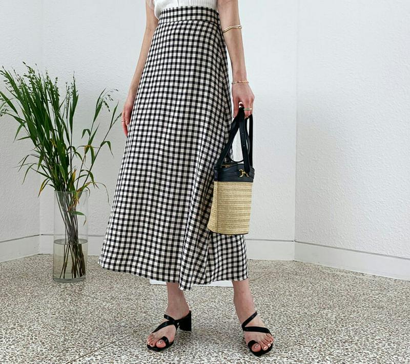 【新作10%OFF】チェックフレアスカート・全2色・t56299 レディース【sk】【スカート ロング ロングスカート　チェック
