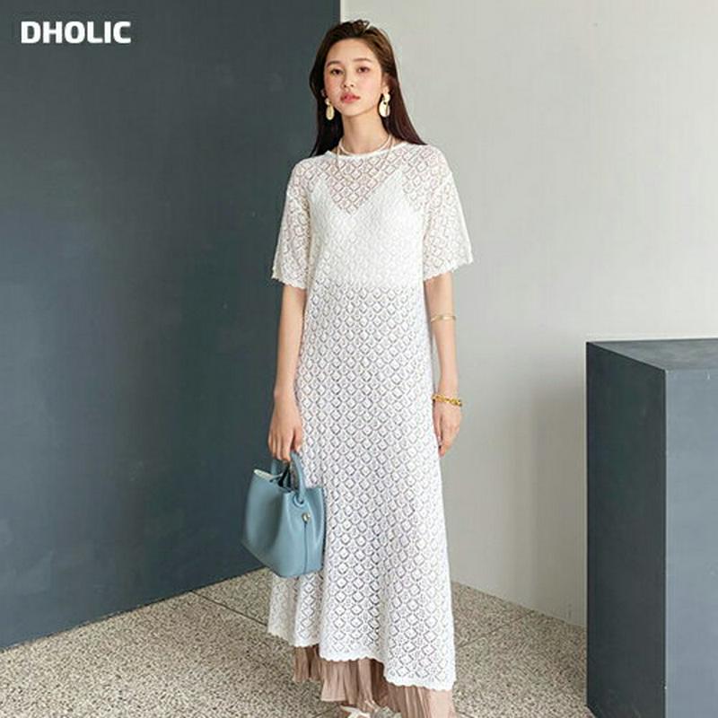 【新作10%OFF】パンチングニットワンピース・全2色・t56274 レディース【ops】【ワンピース ロング ロングワンピース