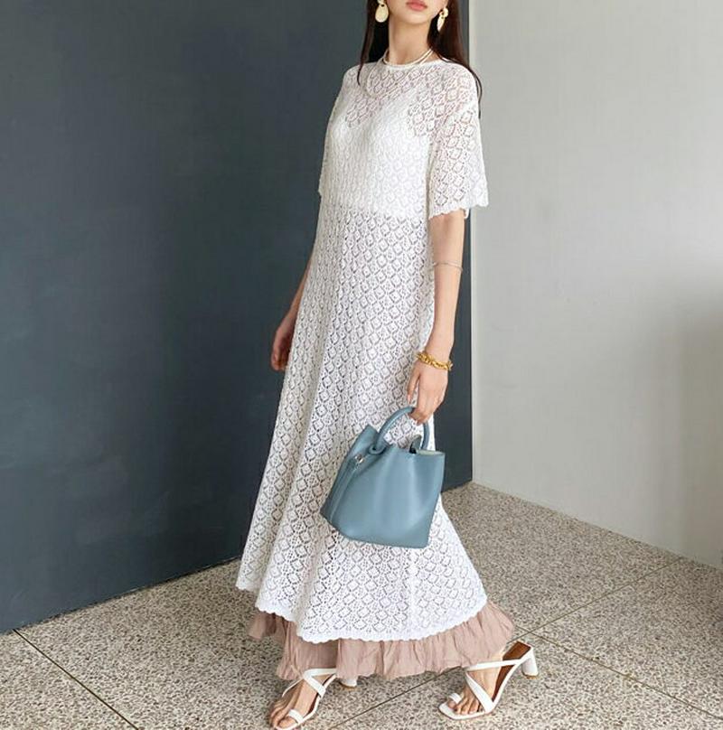 【新作10%OFF】パンチングニットワンピース・全2色・t56274 レディース【ops】【ワンピース ロング ロングワンピース