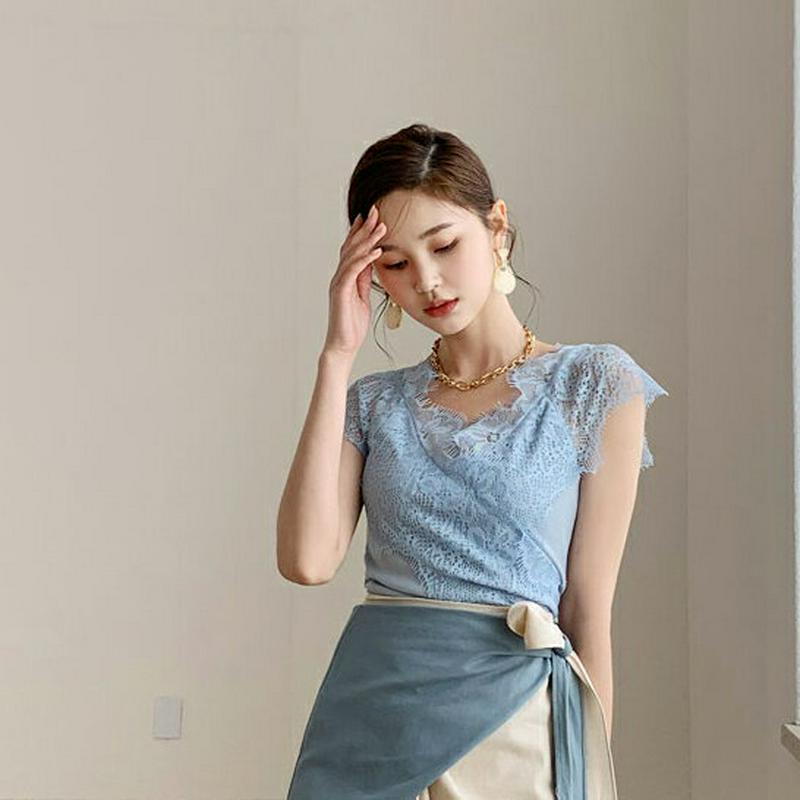 【新作10%OFF】2WAYワイドレーススリーブレス・全3色・56277 レディース【tops】【トップス スリーブレス ノース