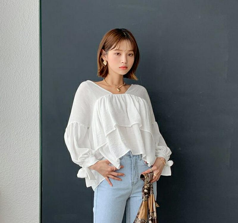 【新作10%OFF】ティアードリボンブラウス・全3色・t56270 レディース【tops】【トップス ブラウス 長袖　リボン り
