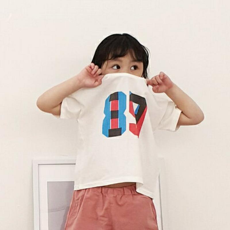 【新作10%OFF】ナンバープリント半袖Tシャツ・u03155 キッズ【3~8才】【tops】【トップス Tシャツ 半袖 ハーフ