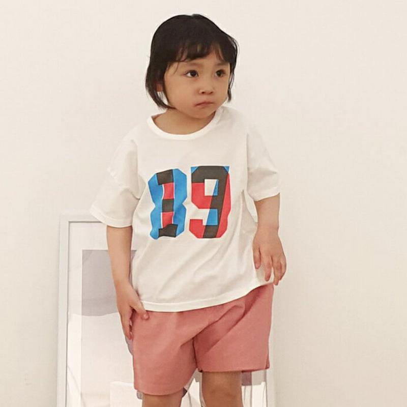 【新作10%OFF】ナンバープリント半袖Tシャツ・u03155 キッズ【3~8才】【tops】【トップス Tシャツ 半袖 ハーフ