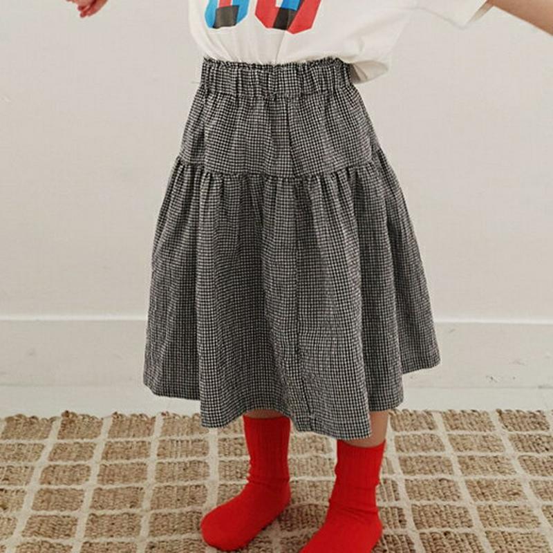 【新作10%OFF】チェックティアードロングスカート・u03183 キッズ【3~8才】【sk】【スカート ロングスカート ティア