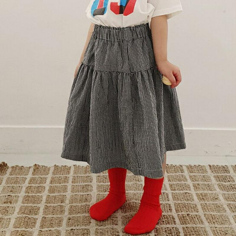 【新作10%OFF】チェックティアードロングスカート・u03183 キッズ【3~8才】【sk】【スカート ロングスカート ティア