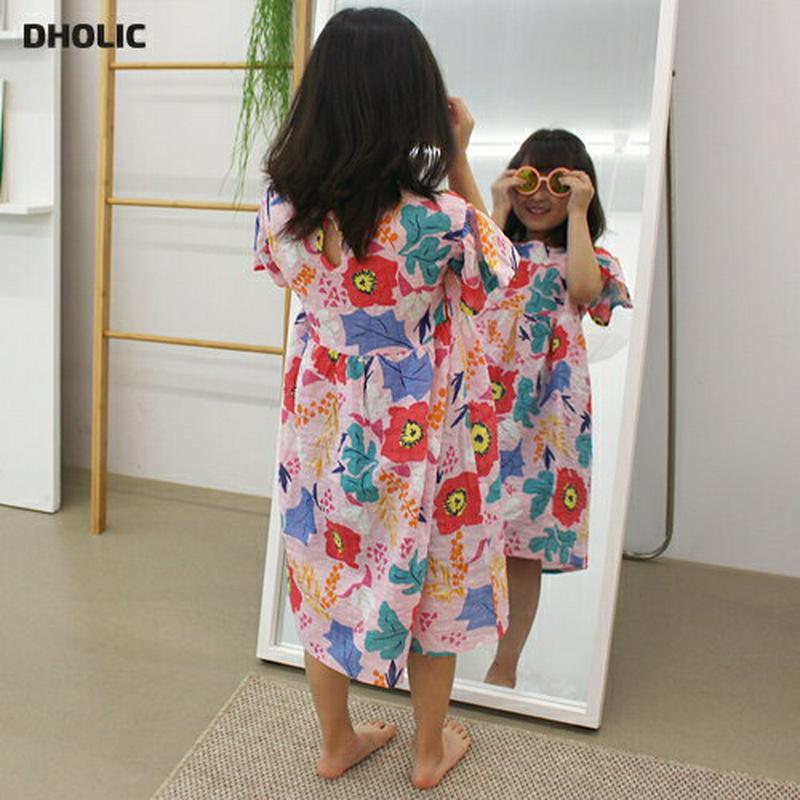 【新作10%OFF】フラワーワンピース・p003011 キッズ【3~8才】【ops】【ワンピース ロングワンピース 半袖 花柄 