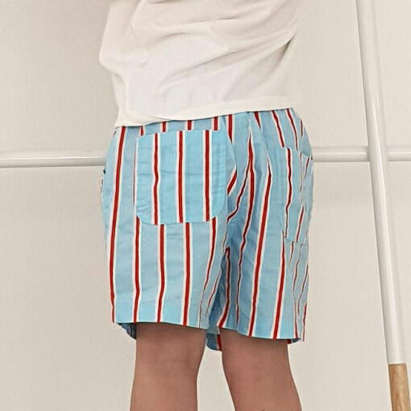 【新作10%OFF】配色ストライプショートパンツ・u03174 キッズ【3~8才】【pt】【パンツ ズボン ボトムス ショートパ