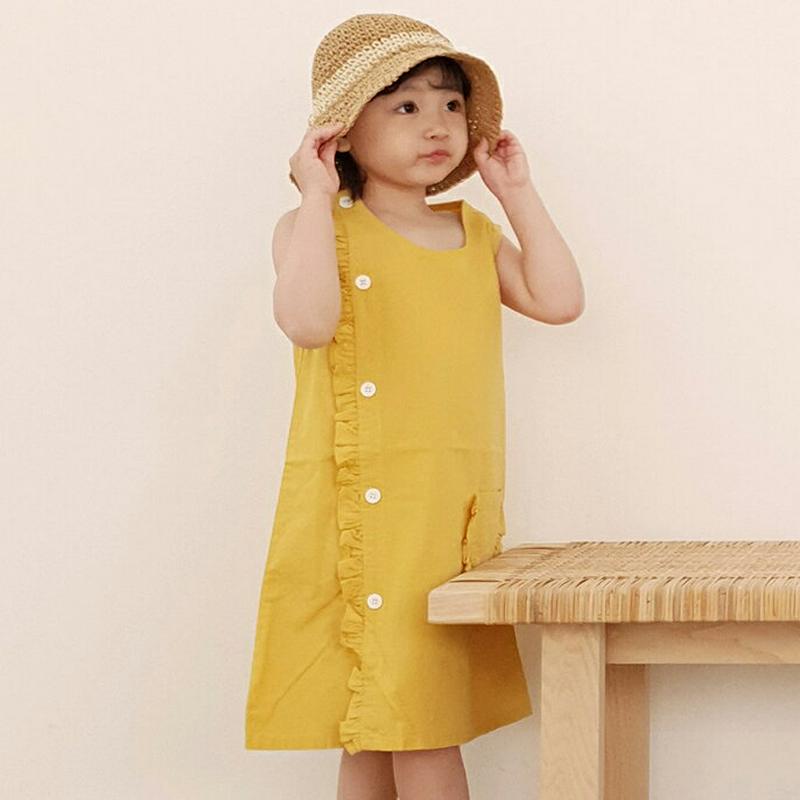 【新作10%OFF】フリルディテールノースリワンピース・u03175 キッズ【3~8才】【ops】【ワンピース ミディ丈 ミディ