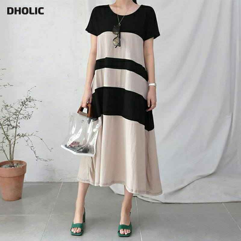 【新作10%OFF】コントラストカラーワンピース・全3色・b62624 レディース【ops】【ワンピース ロング ロングワンピー