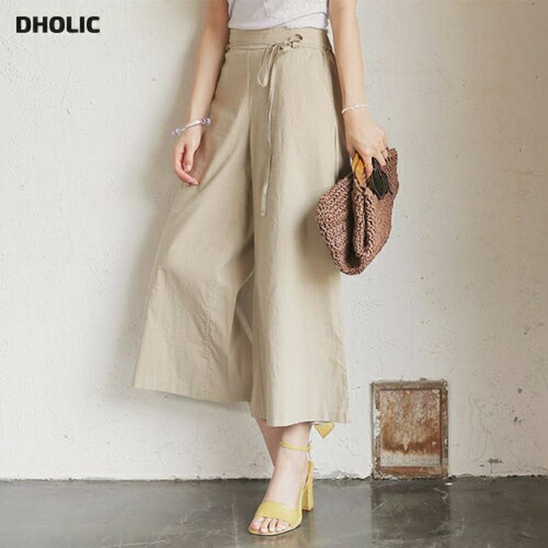 【新作10%OFF】ステッチリボンワイドパンツ・全3色・b62636 レディース【pt】【パンツ ロングパンツ ズボン ボトムス