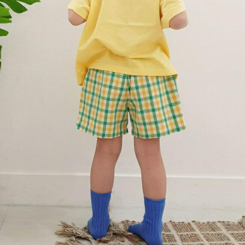 【新作10%OFF】チェック柄ショートパンツ・u03176 キッズ【3~8才】【pt】【ショートパンツ 短パン パンツ ズボン 
