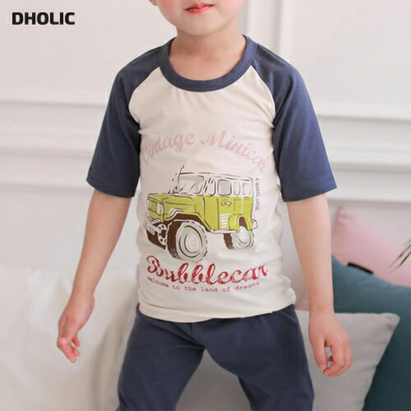 【新作10%OFF】Bubble car配色ラグランパジャマSET・u03149 キッズ【3~8才】【uw】【パジャマ 部屋着 