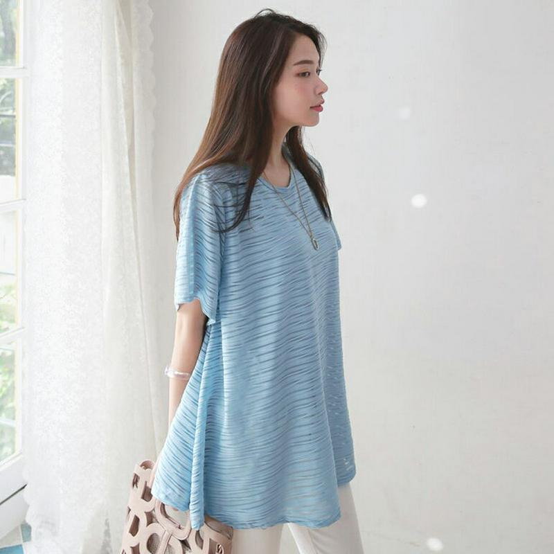 【新作10%OFF】ウェーブディテールフレアTシャツ・全4色・b62615 レディース【tops】【トップス Tシャツ 半袖 ハ