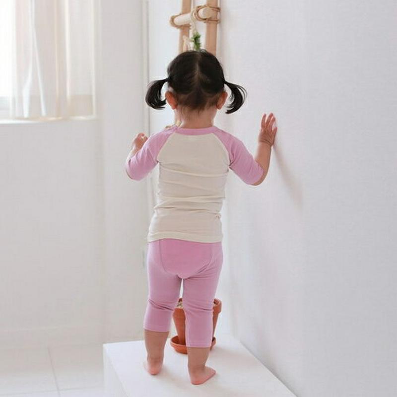 【新作10%OFF】GardenパジャマSET・u03144 キッズ【3~8才】【uw】【パジャマ 部屋着 上下 セット トップ