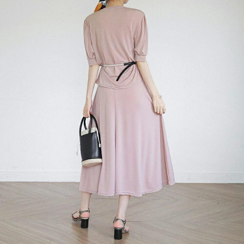 【新作10%OFF】Tシャツ&フレアスカートSET・全3色・b62623 レディース【ops】【セットアップ setup トップ