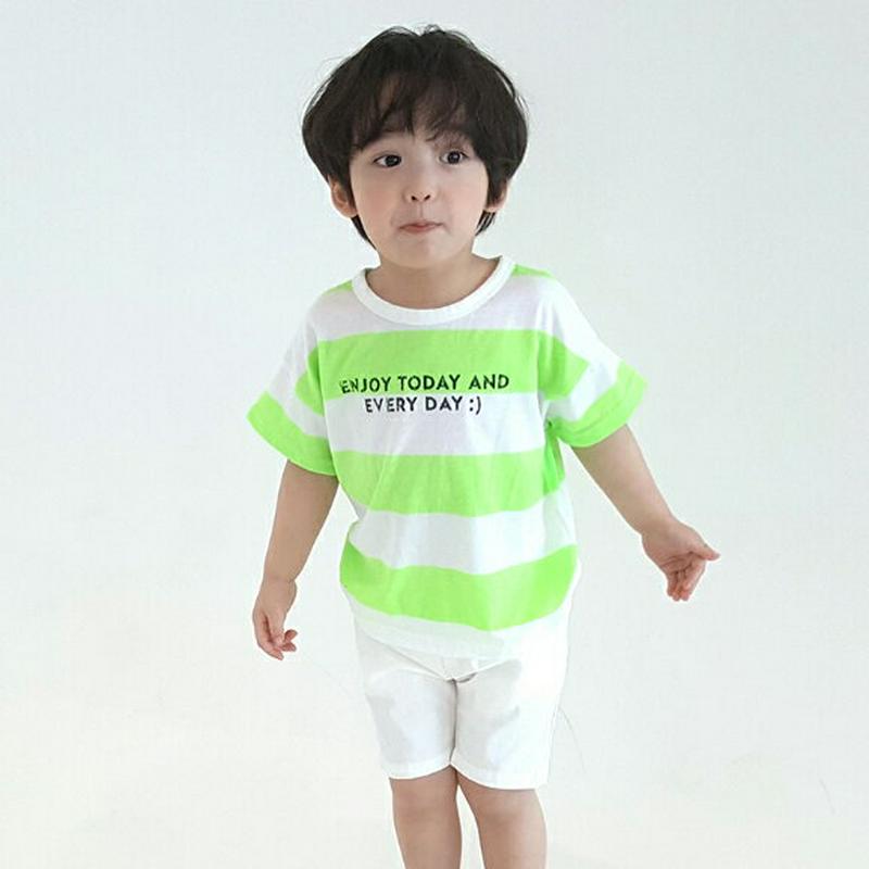 【新作10%OFF】英字ネオンボーダーTシャツ・u02954 キッズ【3~8才】【tops】【トップス Tシャツ 半袖 ハーフス