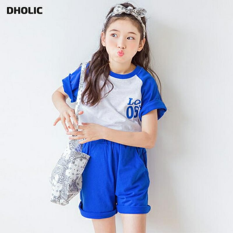 【新作10%OFF】配色ラグランTシャツ&パンツSET・p002553 キッズ【3~8才】【set】【セット トップス Tシャツ