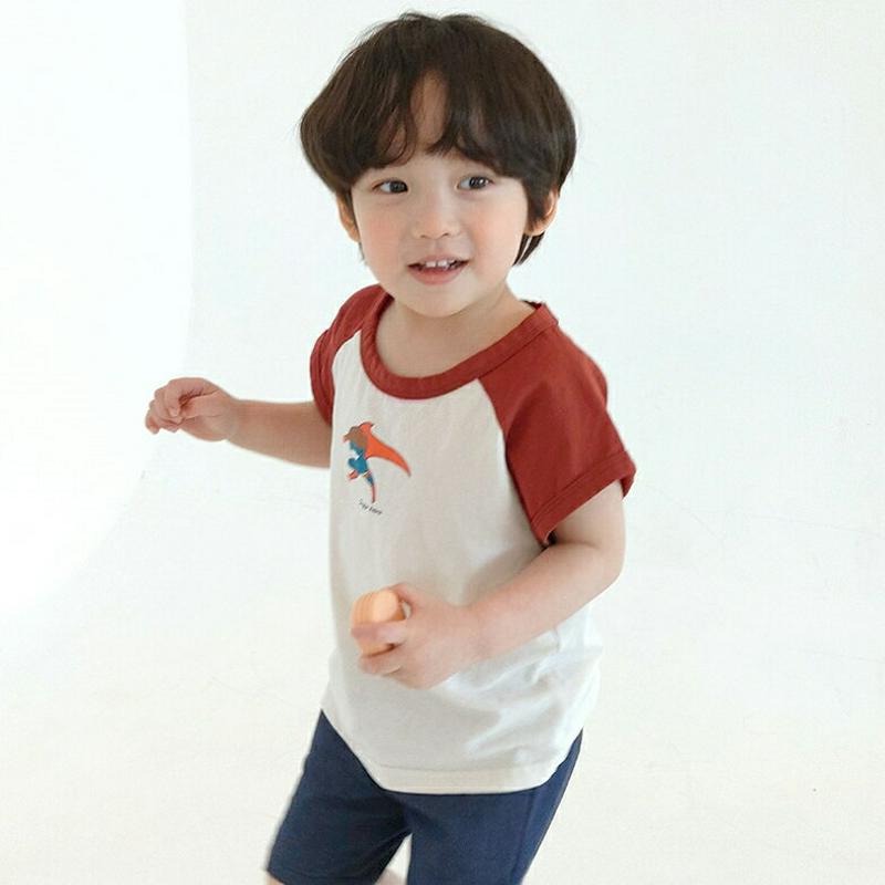 HeroカラーブロックTシャツ・u02959 キッズ【3~8才】【tops】【トップス Tシャツ 半袖 ショートスリーブ ロゴ カジュアル 女の子 男の子 春 夏 子供 こども 子供服 こども服】【KIDS】
