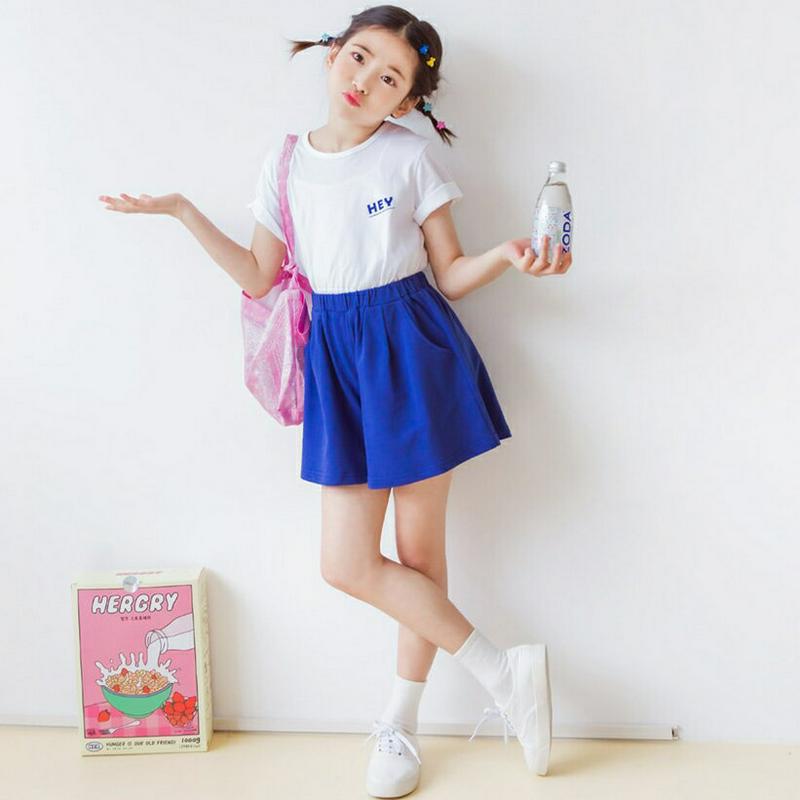【新作10%OFF】HEY配色Tシャツ&パンツSET・p002554 キッズ【3~8才】【set】【セット トップス Tシャツ 