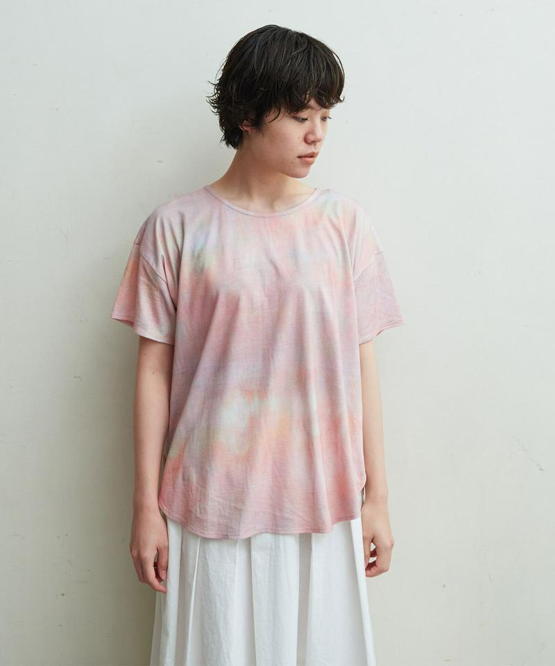 C/R天竺ムラ染めプリント ワイド半袖プルオーバー（cardo fabrica）