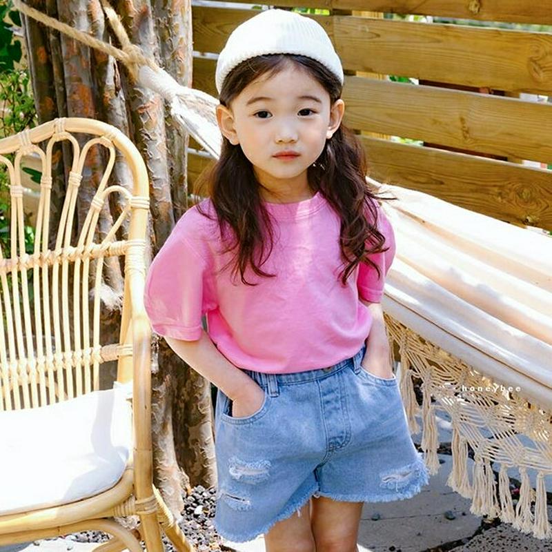 【キッズ全商品10%OFF】ボリュームスリーブTシャツ・u03377 キッズ【3~8才】【tops】【トップス Tシャツ 半袖 