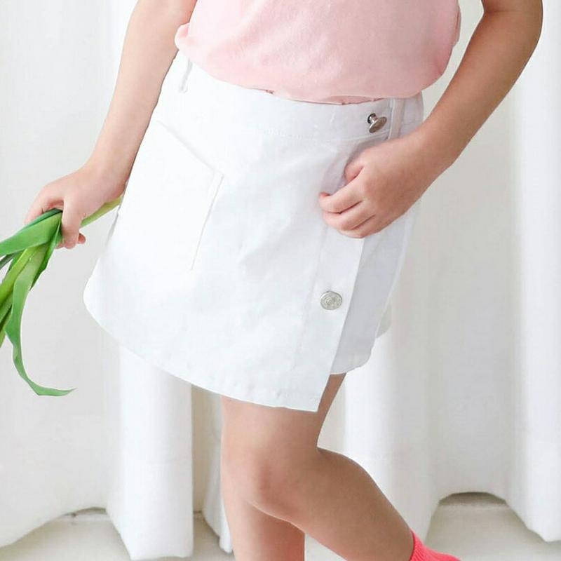 【キッズ全商品10%OFF】サイドボタンキュロットパンツ・u03153 キッズ【3~8才】【pt】【キュロットパンツ キュロット