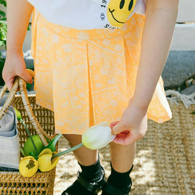 【キッズ全商品10%OFF】ペイズリースカートパンツ・u03395 キッズ【3~8才】【pt】【パンツ スカートパンツ キュロッ