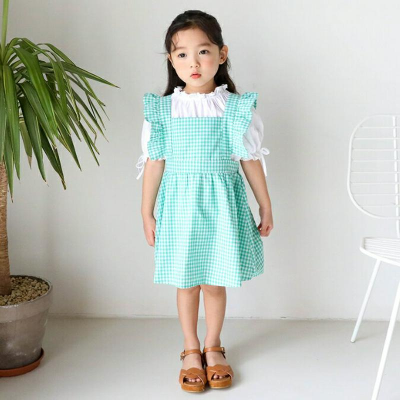 【キッズ全商品10%OFF】2TYPEフリルスリーブワンピース・u03146 キッズ【3~8才】【ops】【ワンピース ミディ丈