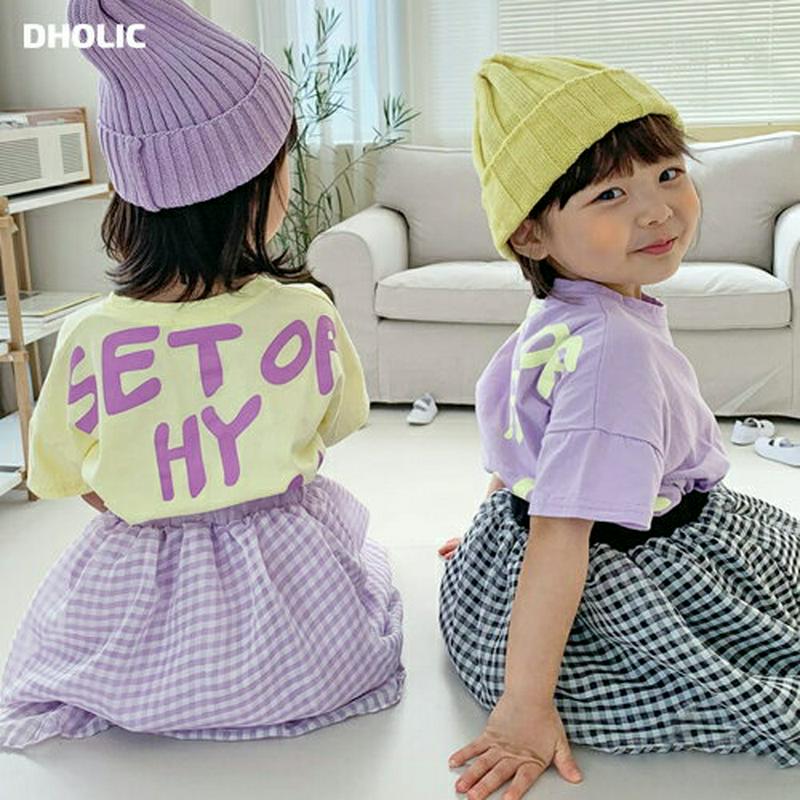 【キッズ全商品10%OFF】ビッグレタリングTシャツ・u03299 キッズ【3~8才】【tops】【トップス Tシャツ 半袖　ハ