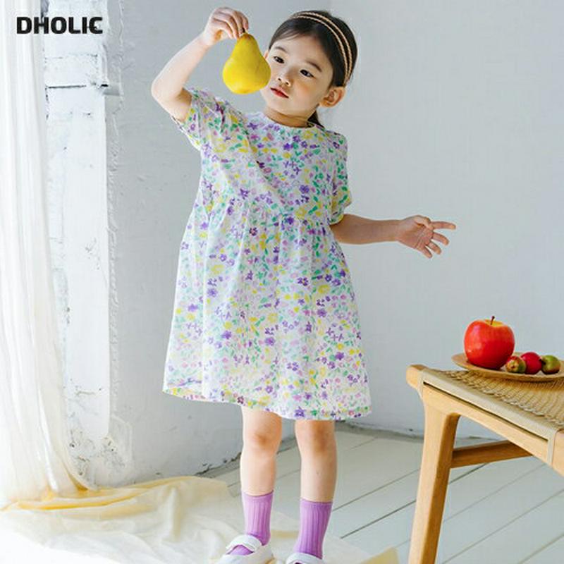 【キッズ全商品10%OFF】スケッチフラワーワンピース・u03371 キッズ【3~8才】【ops】【ワンピース ミディ丈 ミディ