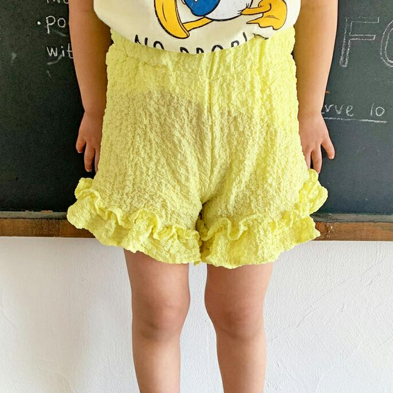 【キッズ全商品10%OFF】リンクルフリルヘムショートパンツ・u03304 キッズ【3~8才】【pt】【パンツ　ショートパンツ 