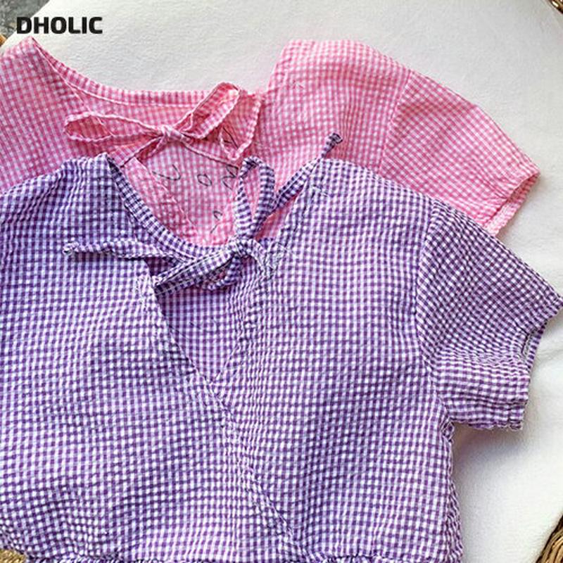 【キッズ全商品10%OFF】バックリボンネックチェックワンピース・u03233 キッズ【3~8才】【ops】【ワンピース ミディ