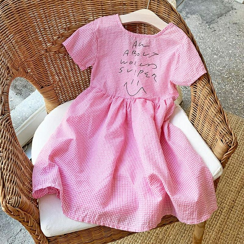 【キッズ全商品10%OFF】バックリボンネックチェックワンピース・u03233 キッズ【3~8才】【ops】【ワンピース ミディ