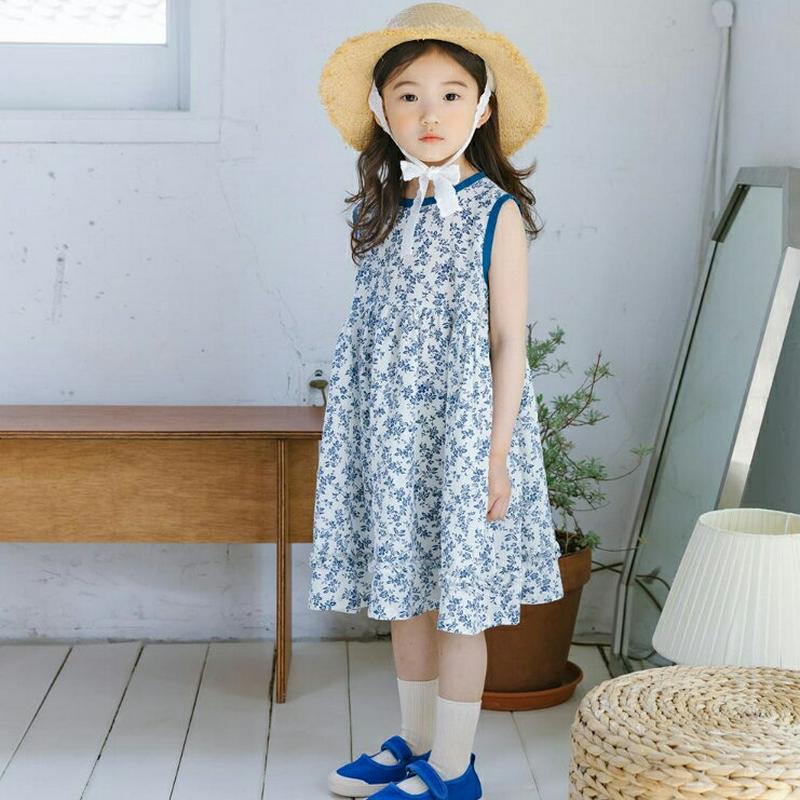 【キッズ全商品10%OFF】花柄スリーブレスフレアワンピース・u03361 キッズ【3~8才】【ops】【ワンピース ミディ丈 