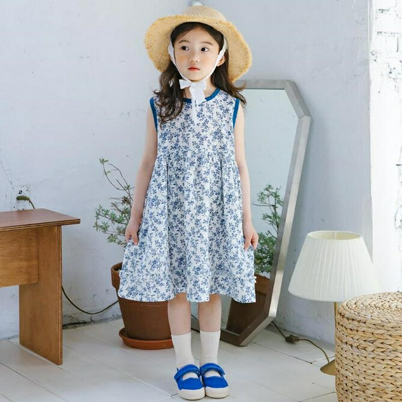 【キッズ全商品10%OFF】花柄スリーブレスフレアワンピース・u03361 キッズ【3~8才】【ops】【ワンピース ミディ丈 