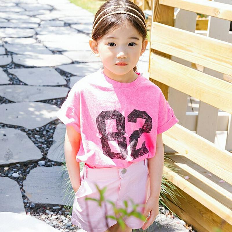 【キッズ全商品10%OFF】ナンバーロゴネオンTシャツ・u03366 キッズ【3~8才】【tops】【トップス Tシャツ 半袖 